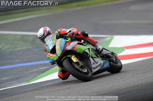 2010-05-08 Monza 0633 - La Roggia - Supersport - Free Practice - Joan Lascorz -  Kawasaki ZX-6R